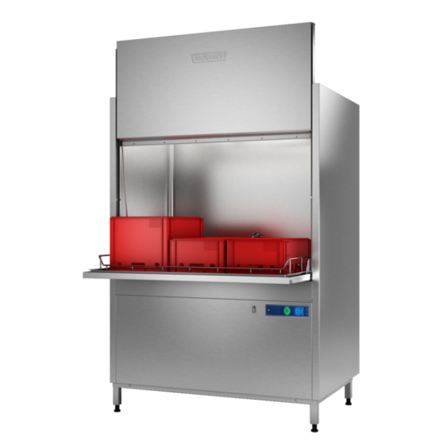De PROFI UXTA gereedschappen wasmachine met dubbele capaciteit voor extra veel vaat. Reinigt potten en pannen, maar is ook geschikt voor gietijzeren kookplaten, bakplaten, dienbladen en keukengereedschappen. Perfecte wasresultaten.